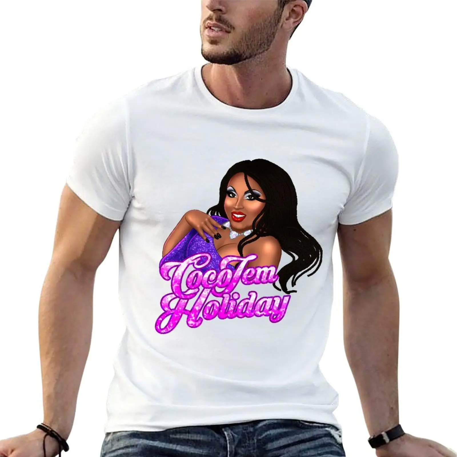 

t man shirt man t T-Shirt Animated Multi-color plain Coco Jem - shirt Holiday - for