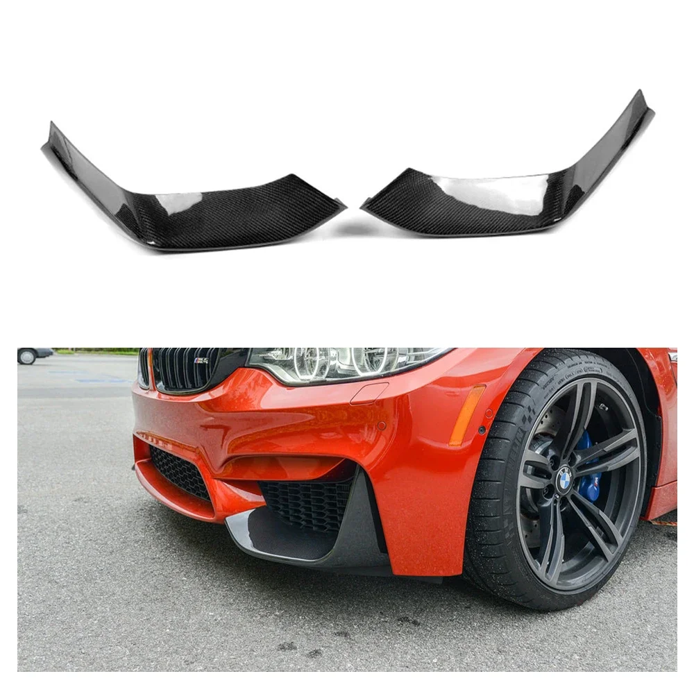 High Quality MP Style Dry Carbon Fiber Front Bumper Corner Splitter Lip Spoiler FOR BMW F80 F82 2014-2020