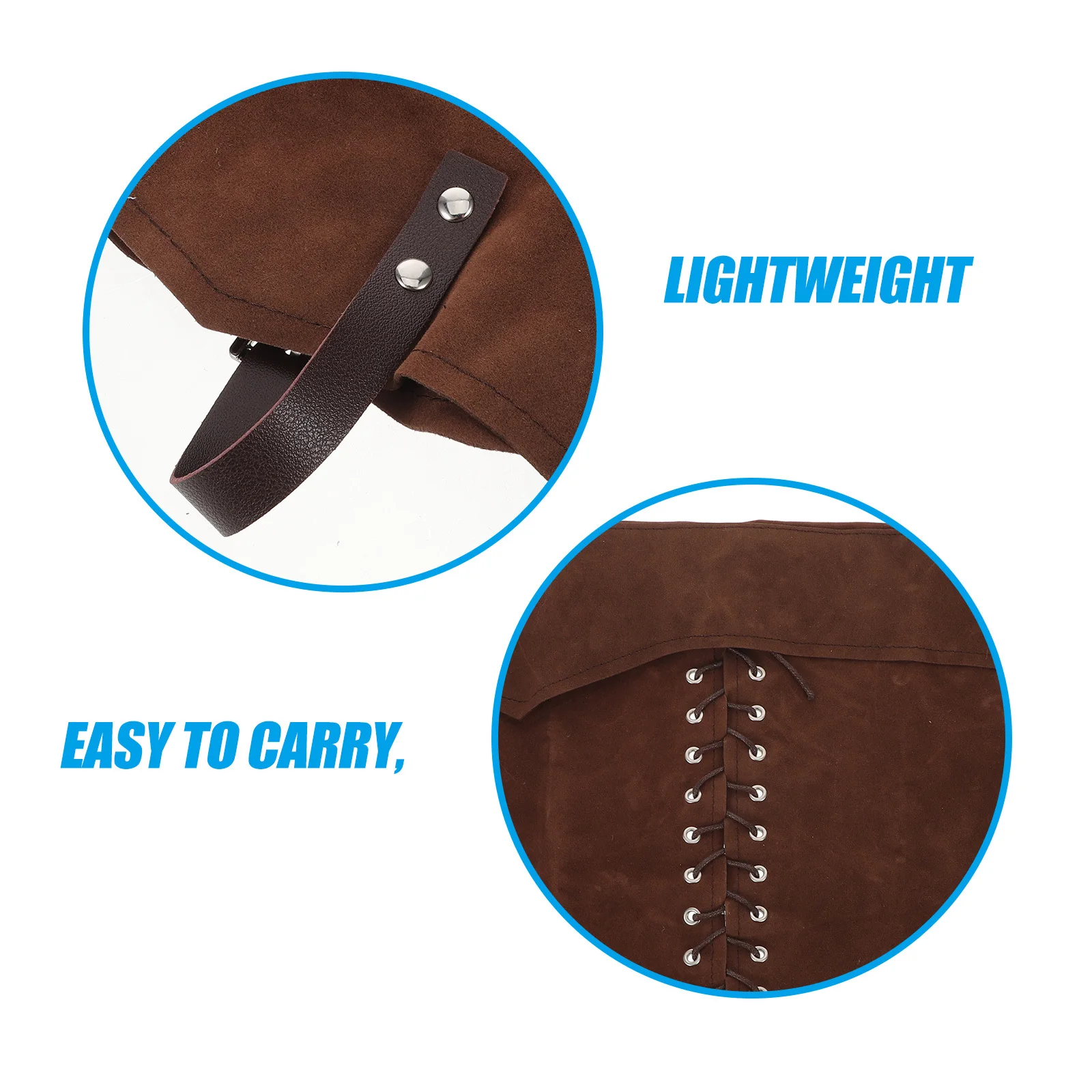 1Pair Brown Steampunk Boot Covers Men Medieval Renaissance Costume Shoe Gaiters for Cosplay Historical Reenactments Halloween