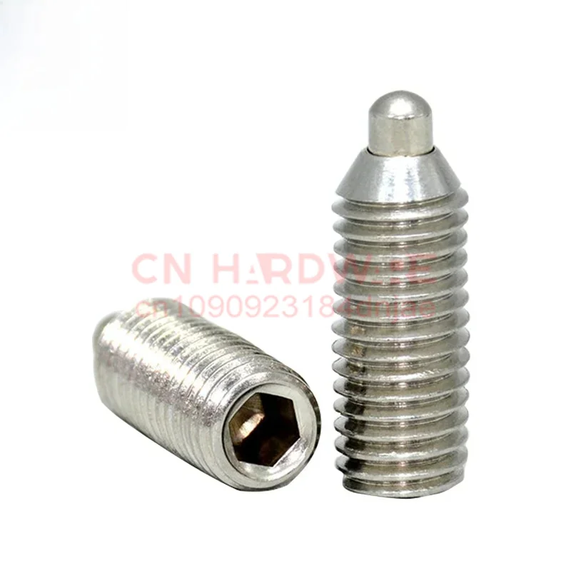 304 Stainless Steel Hex Socket Spring Ball Plunger Pin Thread