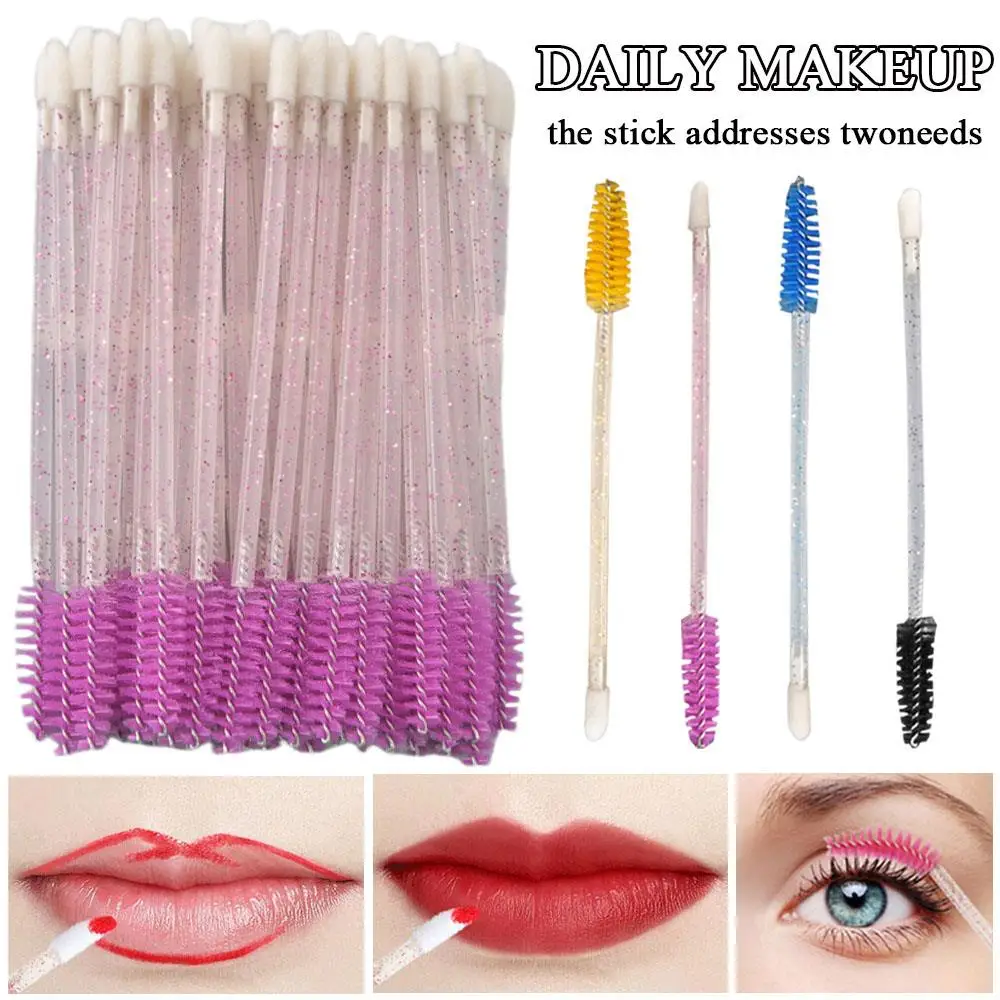 50PCS Eyelashes Brushes Wholesaler Disposable Lash Mascara Brush Lashes Extension Eyebrow Lipstick Wands Applicator Makeup Tool