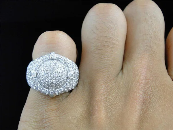 S925 Silver Hot-Selling New Micro-Inlaid Diamond Zircon Ring, Atmospheric 925 Silver Hand Jewelry