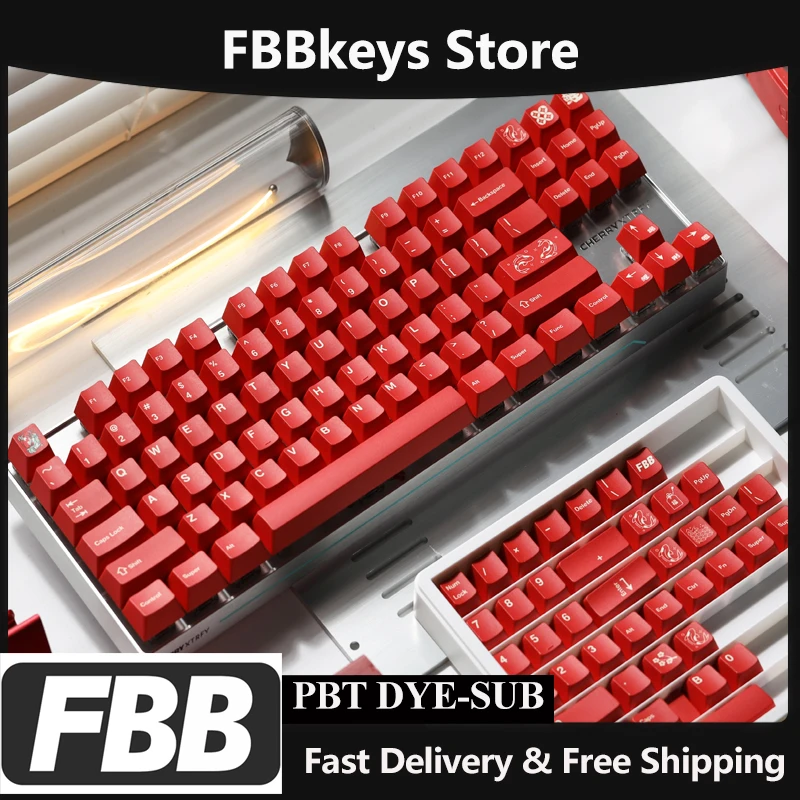 

FBB KeyCap koifish Lucky Dog Profile PBT DYE-SUB для Cherry Механическая клавиатура Колпачок для клавиш на Новый год Подарок Аксессуар для ноутбука 1,7 мм