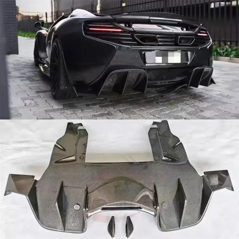 

For McLaren MP4-12C 625C 650C 675LT ReaI Carbon Fiber Bumper Rear Lip Spoiler Kit