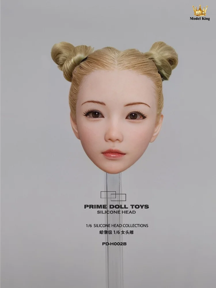 PDTOYS PD-H002 1/6 Scale Korean Vigorous Girl Xuan Yi Hair Transplant Head Sculpture For 12'' Action Figure Body Model Toys