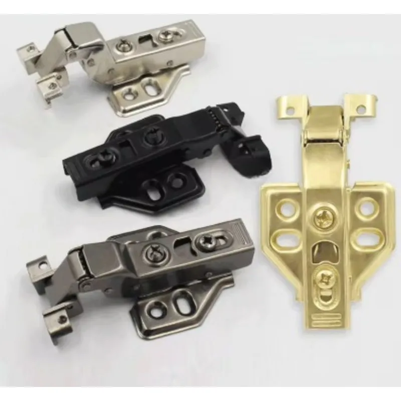 10Pcs Hydraulic Aluminum Frame Glass Hinge For Wine Cabinet Wardrobe Matte Gun Black Gold