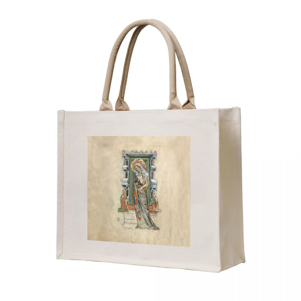 

Medieval Miniature - Saint Hedwig of Silesia with Duke Ludwig of Legnica and Brieg and Duchess Agnés (1353 AD) Tote Bag