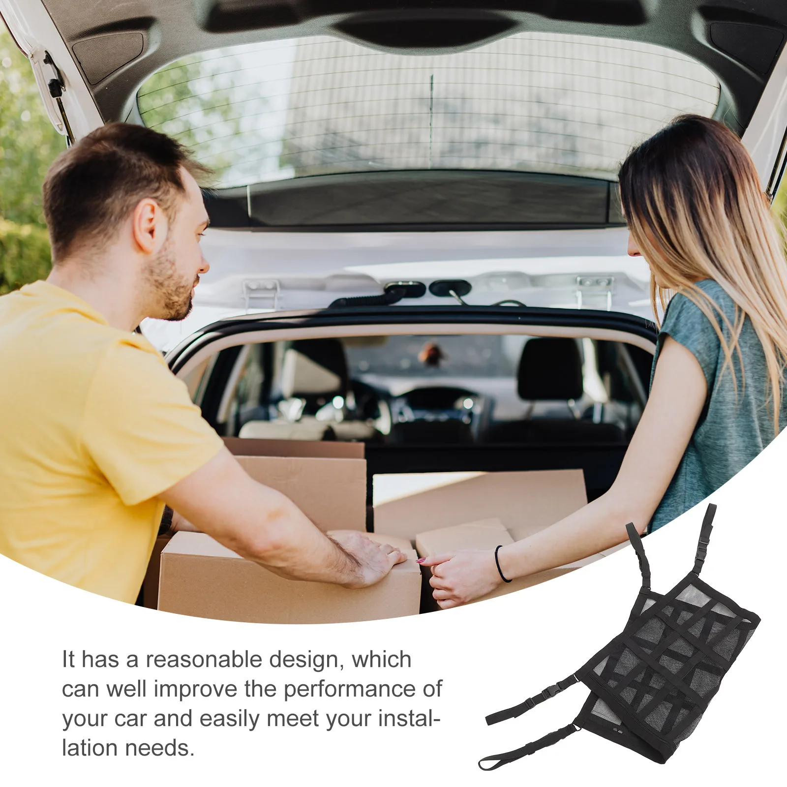 

50pcs Roof Storage Bag Adjustable Buckle Double Zipper Large Capacity For Road Organizers Truck Cargo Net Suv Ceiling