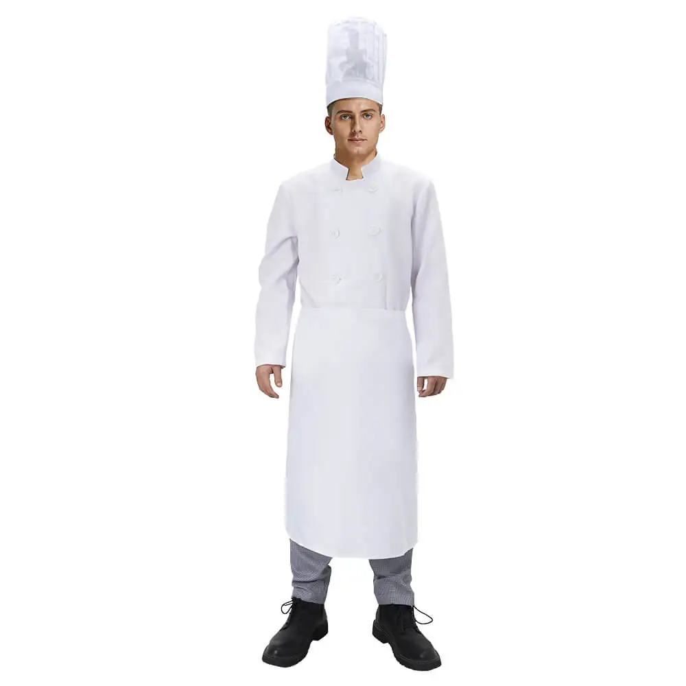 Men's Alfredo Linguini Cosplay Costume Ratatouille Halloween Carnival Movie Theme Party Outfit Tops Pants Apron Hat Headwear