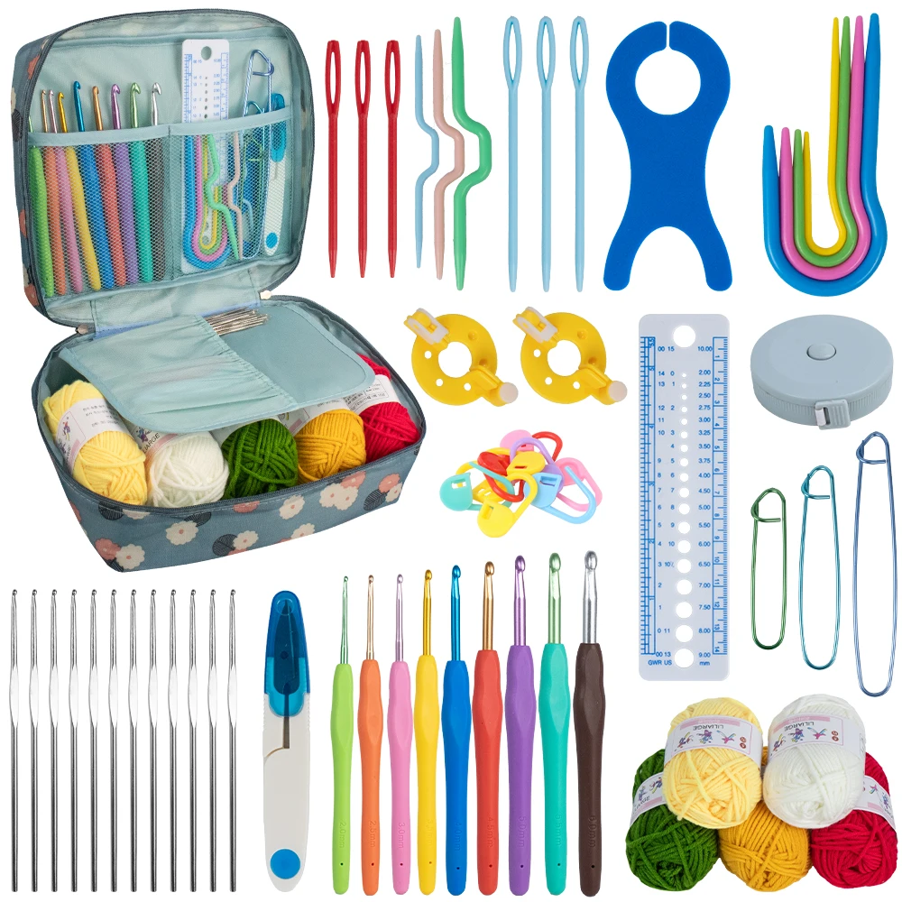 Craft Tool Set with Crochet Hooks, Yarn Needles & Case product image