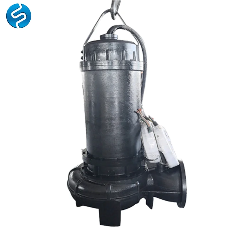 Wq Series Non-Clogging Cast Iron Sewage Centrifugal Submersible Water Pump For Sewage Drainage Water Treatment Equipment