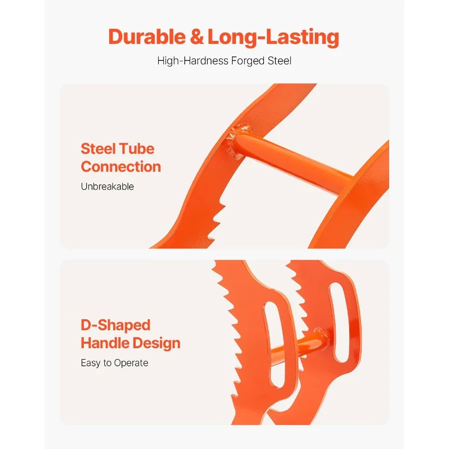 Pinça de elevação de toras de 28 polegadas, 4 garras, aço sólido, pinça giratória, ferramentas para toras