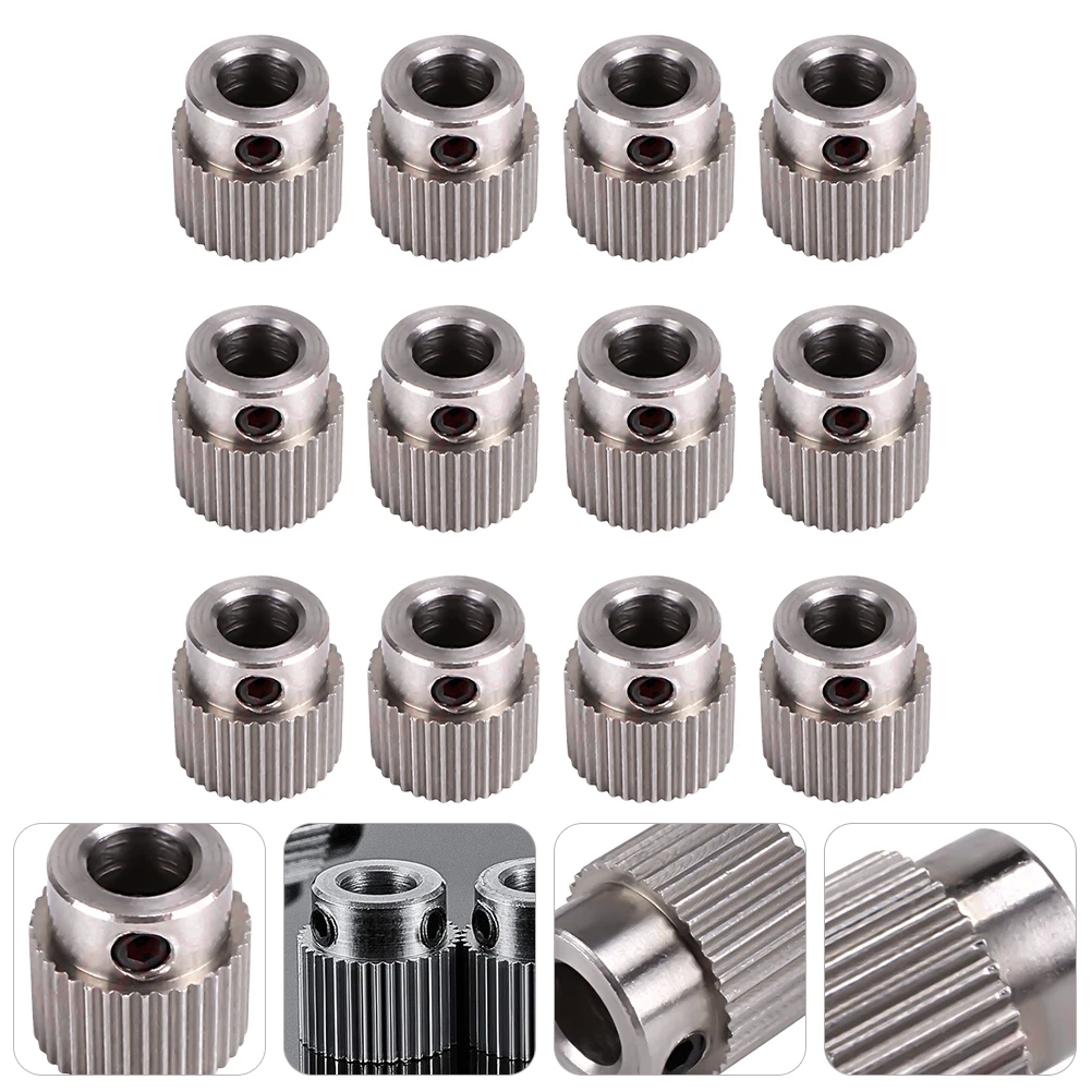 

15Pcs 3D Printer Extruder Feed Wheel Gear 36 Teeth Stainless Steel Replacement Parts For Most St Printers