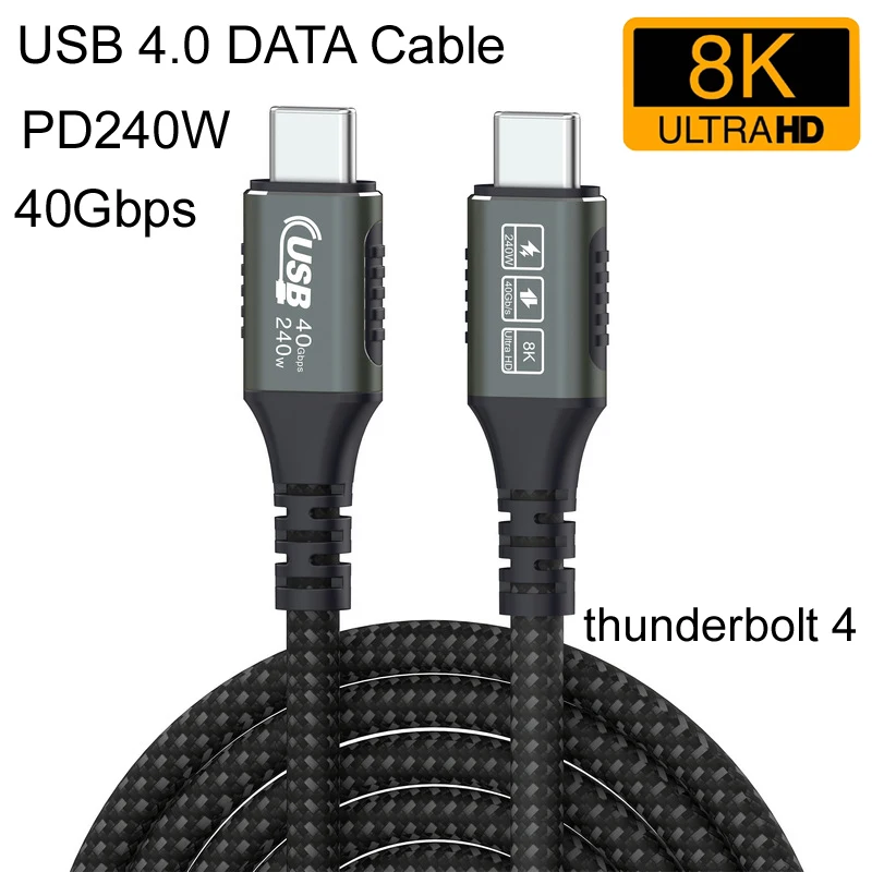 �y�Z�[�����zUSB Type C�}���[�d�P�[�u��,thunderbolt3�p�f�[�^�]���P�[�u��,40gbps,pd 240w,1m, 1.5m, 2m