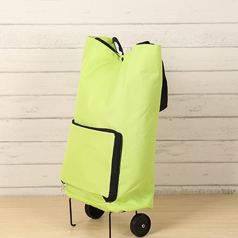 Oxford cloth portable shopping storage bag folding shopping bag roller shopping cart luggage bag