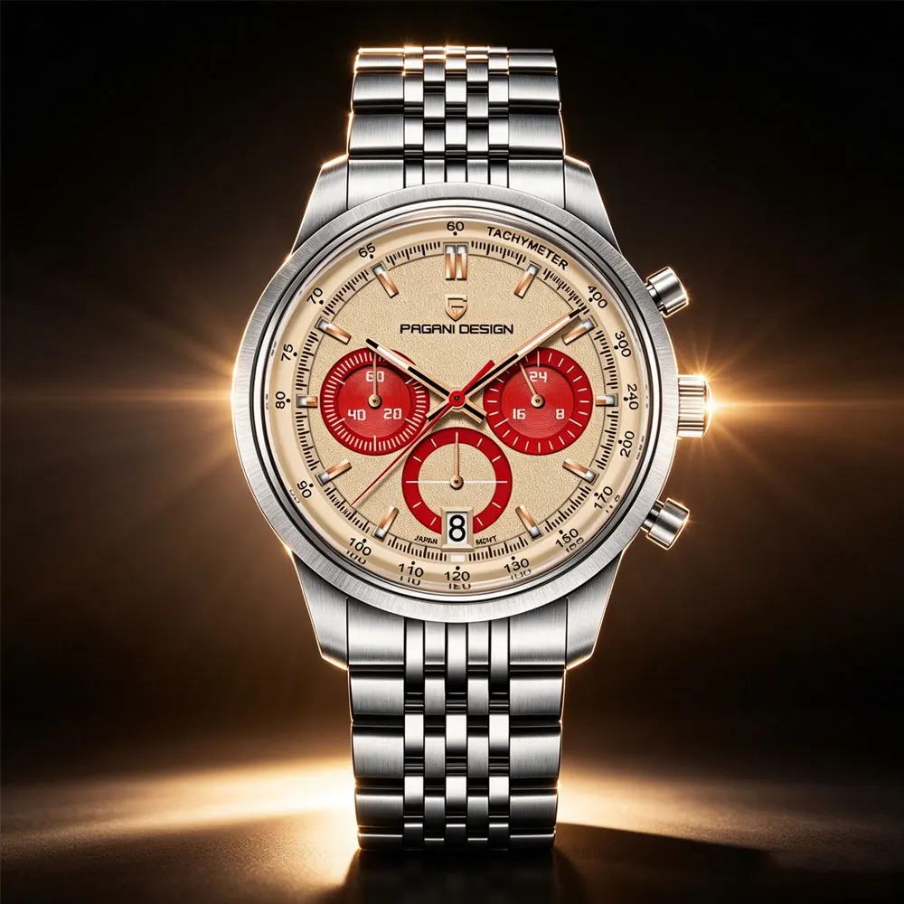 PAGANI DESIGN Neue Herrenuhr Luxus Quarz-Armbanduhr Herren AR Saphir Speed …