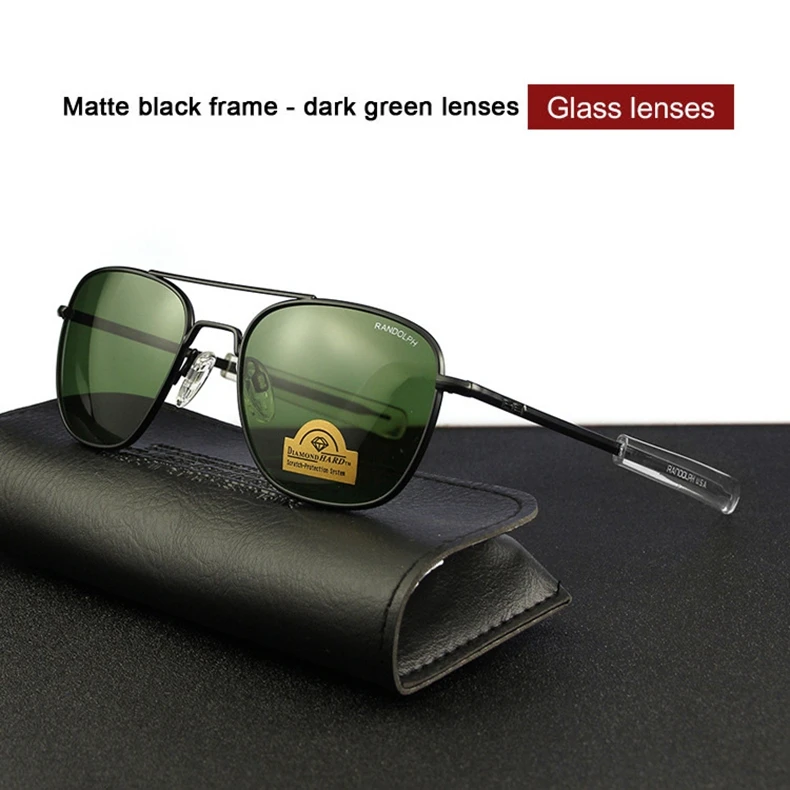 RE Sonnenbrille Mann Amerikanische Armee Militär Luftfahrt Pilot Sonnenbrille Frau Luxus Marke Vintage Metall Titan Rahmen Glas Objektiv – Detail 15