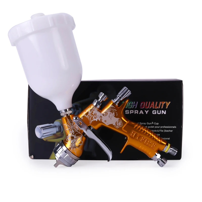 Professional 1.3mm HVLP Car Paint Tools Pneumatic Automotive GFG Spray Tools Red Color Professional Equipment