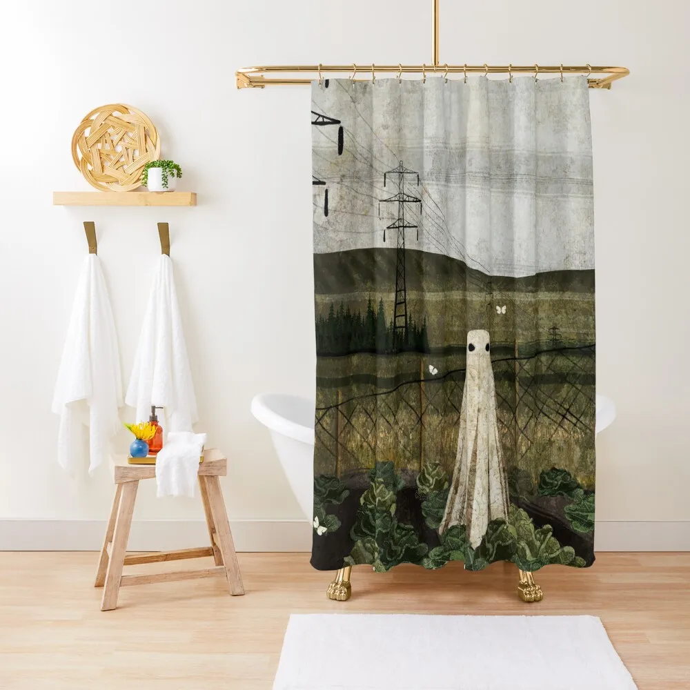 

There's A Ghost in the Cabbage Patch Again... Shower Curtain Funny Shower Bathroom Shower Set Curtain