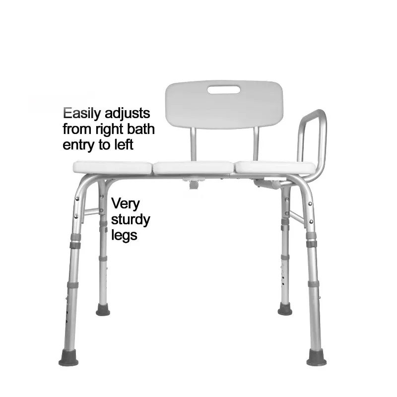 for Height Adjustable Aluminum Lightweight Bath Transfer Stool Shower Chair, 300, Suitable the elderly and disabled