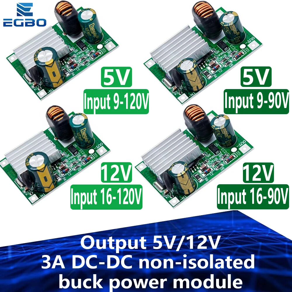 DC 5V 12V Step Down Modul Konverter Netzteil Nicht isolierter Stabilisator 9V-90V 9V-120V 100V 96V 84V 72V 24V breiter Spannungseingang