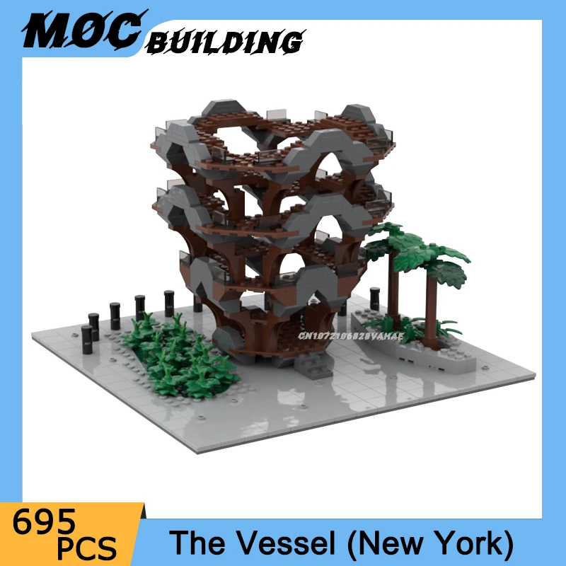 MOC اللبنات مدينة وحدات السفينة نموذج مربع الخضرة عرض الشارع العمارة اللعب لتقوم بها بنفسك تجميع الطوب هدايا عيد الميلاد #1