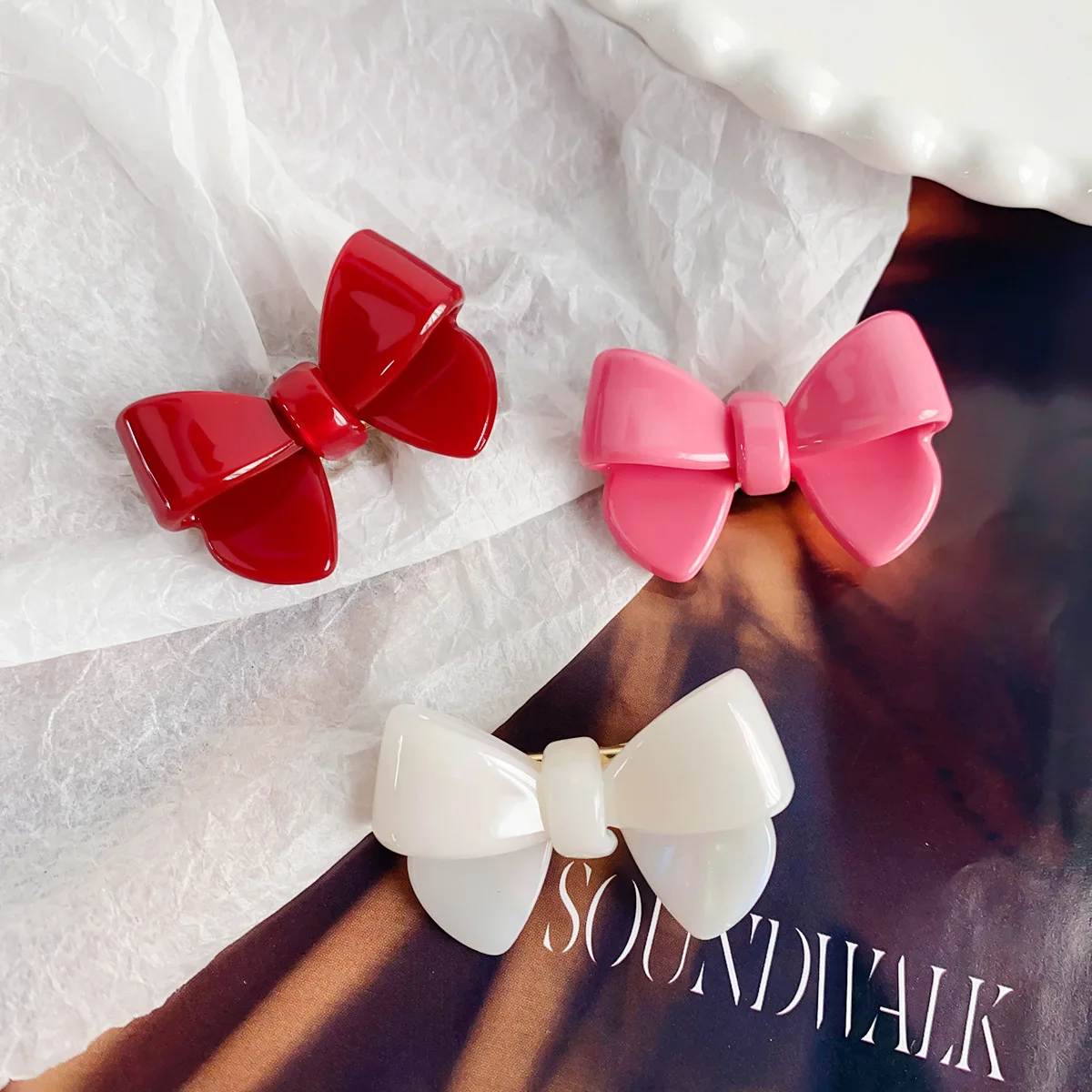 Exquisite, Sweet Acetate Bow, Temperament And Versatile Hair Clip For Women