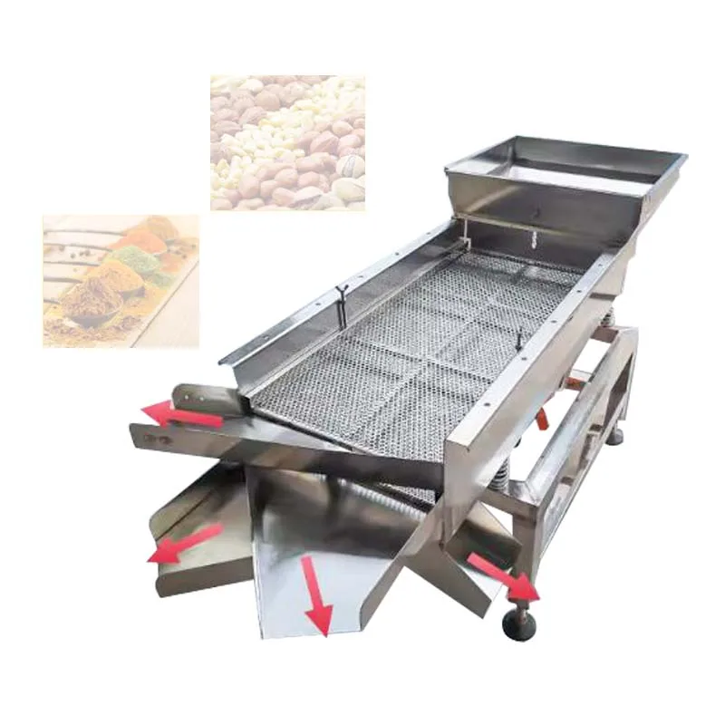 Linear Vibrating Screen Machine Small Industrial Stainless Steel Food Tea Grain Vibrating Screening Machine