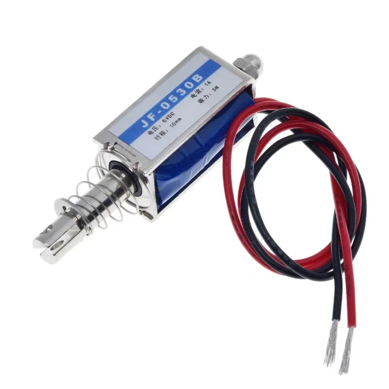 JF-0530B DC 6V 12V 24V Push&Pull type  Open Frame Electromagnet keepping Force 5N travel 10mm Linear Solenoid