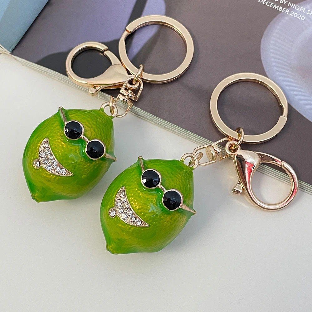 الكرتون أنيمي الليمون المفاتيح لطيف المرأة حقيبة قلادة حلقة رئيسية هدية تذكارية #6