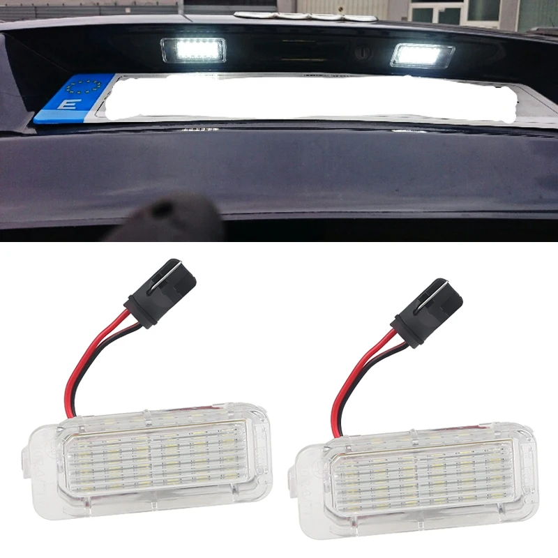 

2pcs License Plate Lights For Ford Focus 5d Mondeo Fiseta Super Bright White 6000K Error Free 12V 3W Number License Plate Lights