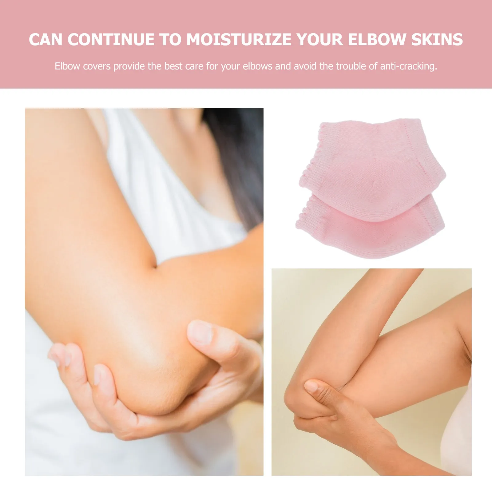 2Pairs Moisturizing Elbow Covers Gel-Lined Cracked Skin Treatment Spa Care Anti-Dryness Essential Oil Exfoliating