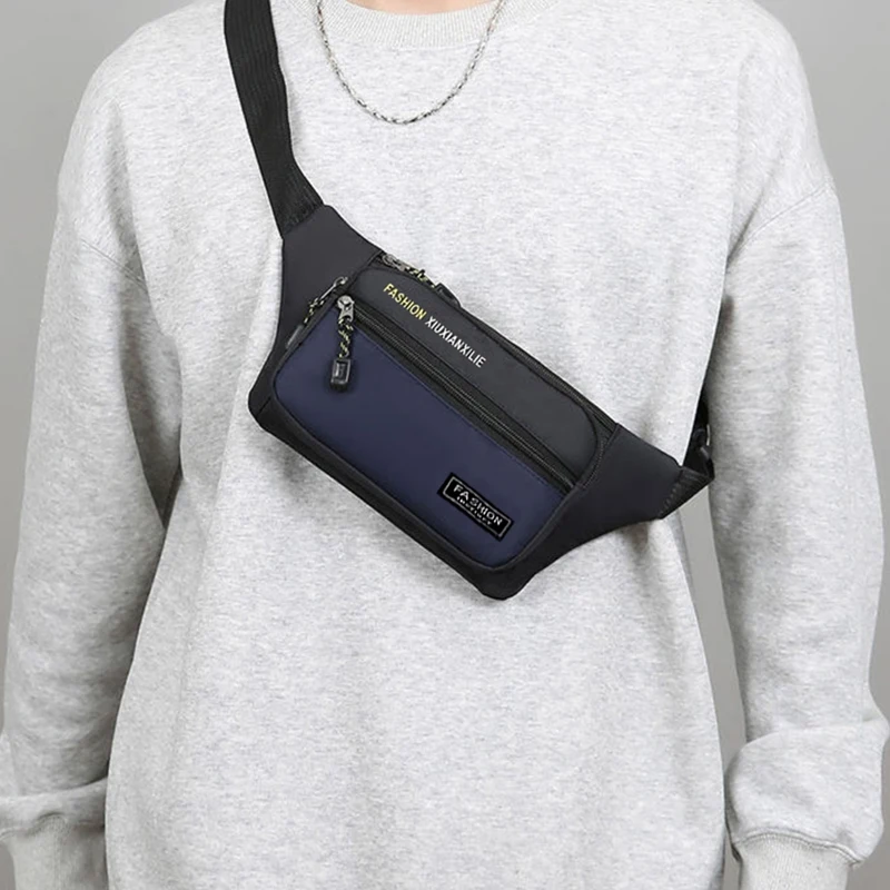 Neutrale, quadratische Tasche für Damen und Herren, vielseitig einsetzbar für besondere Anlässe, geeignet für Geschäftsreisen, Brusttasche. – Detail 8