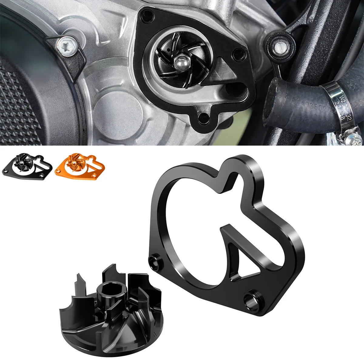 

NICECNC For 2025 2024 GasGas EC 300 EC 250 Aluminum Water Pump Cooler Impeller Spacer Kit For GasGas EX 300 EX 250 MC 125 MC 250