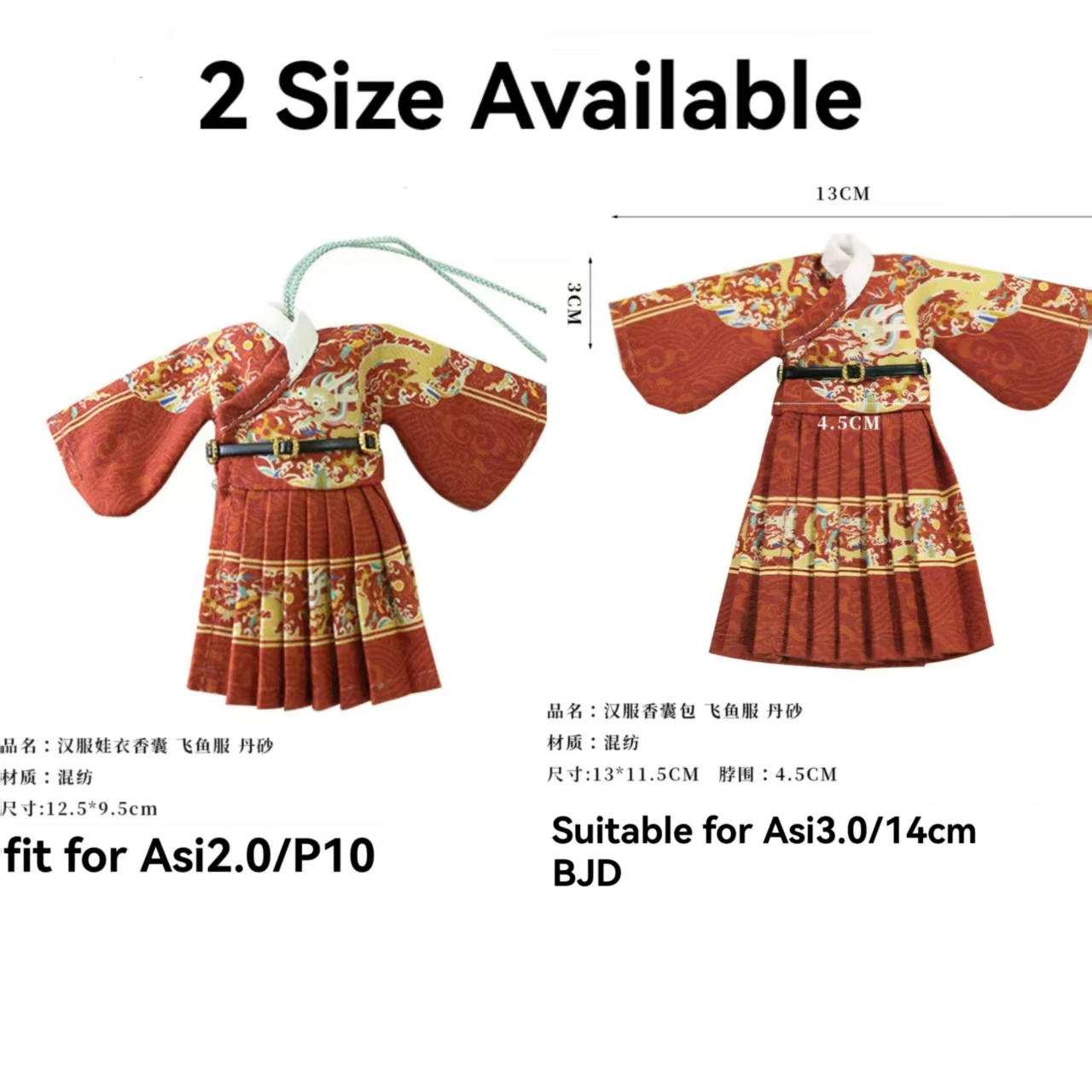 1/12 Scale Doll Clothes Miniature Ming Dynasty Feiyu-fu Hanfu for ASi 3.0/ 2.0/OB11 High-end Collectible Outfit Unique Pattern