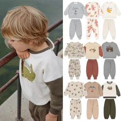 2025 New Arrival KS Sets Children Cartoon Clothes Baby Boy Daily Suits Children's Top And Bottom Clothes Set Kids Cherry Hoodies