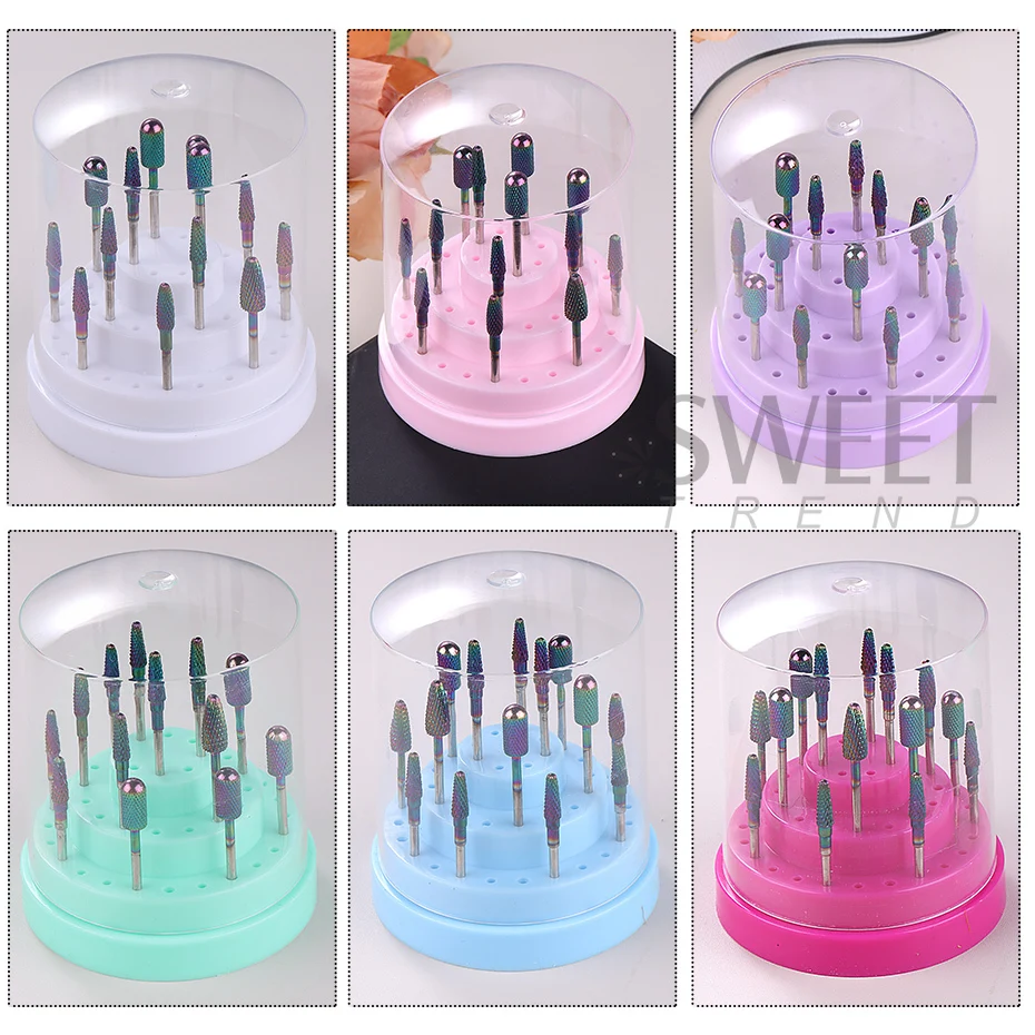 48 Gaten Snijders Stand Container Nagelboor Houder Zorg Case Manicure Organizer Lege Opbergdoos Nagels Accessoires BEG96