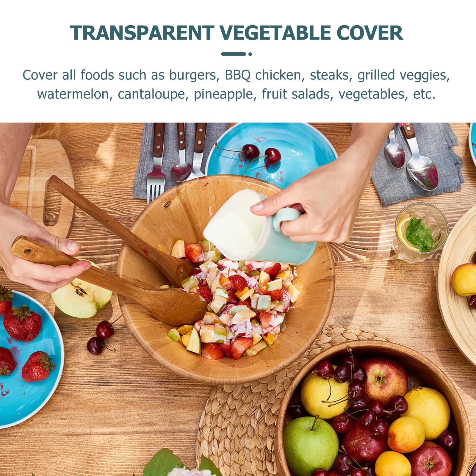 

Transparent Food Cover Household Practical Cover For Bbq Picnic Camping Meal Protectorkitchen Bar Accessories