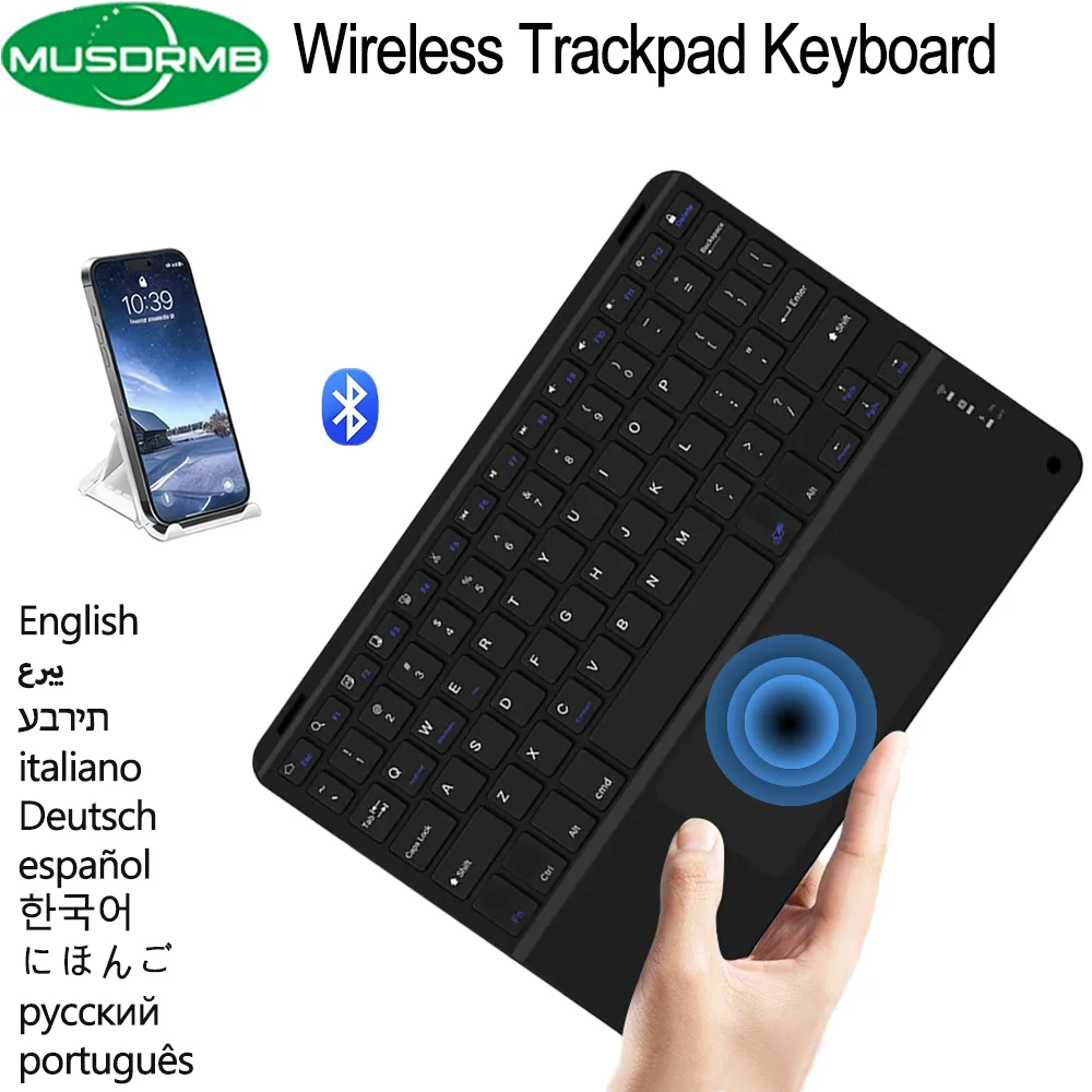 Wireless Trackpad Keyboard for iPhone Smart Phone for iPad mini Air Pro ios Samsung Huawei Lenovo Andriod Tablet Windows Laptop