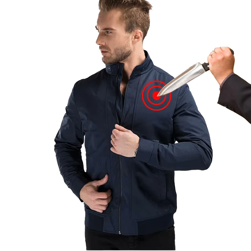 

Self-defense Anti-stab Cut Resistant Jacket Concealed Anti Blade Tactical Bodyguard Police Businessmen Men Clothing 2 Colors