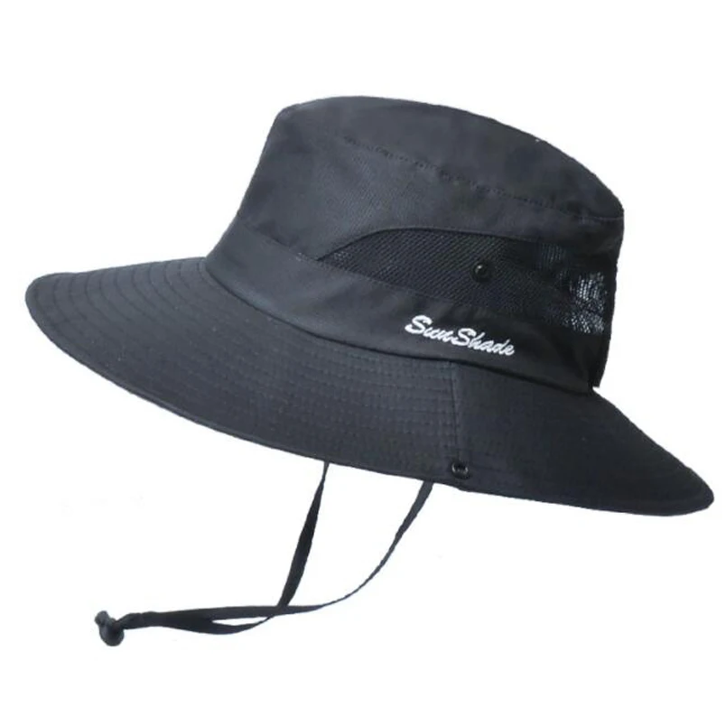 

Unisex Summer Two Colors Wide Brim Bucket Hat Outdoor UV Protection UPF 50+ Sun Hat Women's Panama Hat Parent-child Fishing Hat