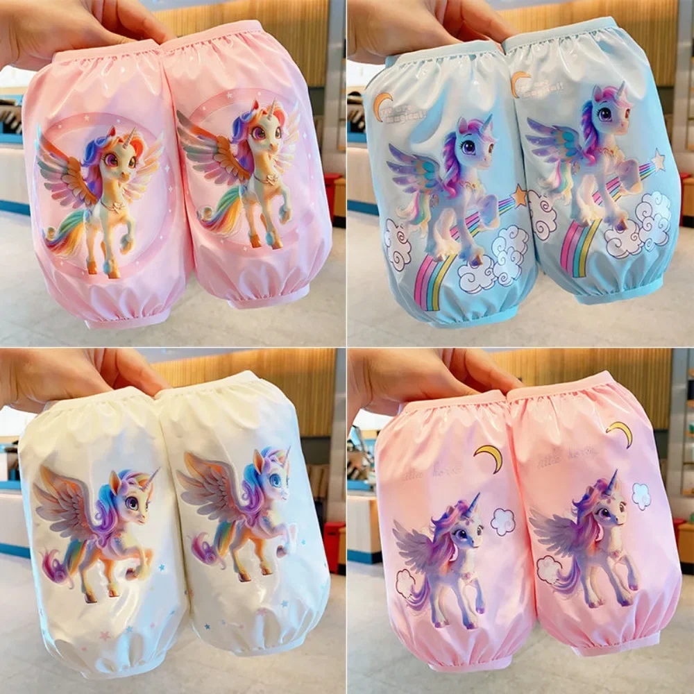 My Little Pony 2-7 ปีการ์ตูนกันน้ํา Oversleeves ทําความสะอาด Anti-สกปรกแขนเสื้อ Cuff ป้องกันของขวัญ