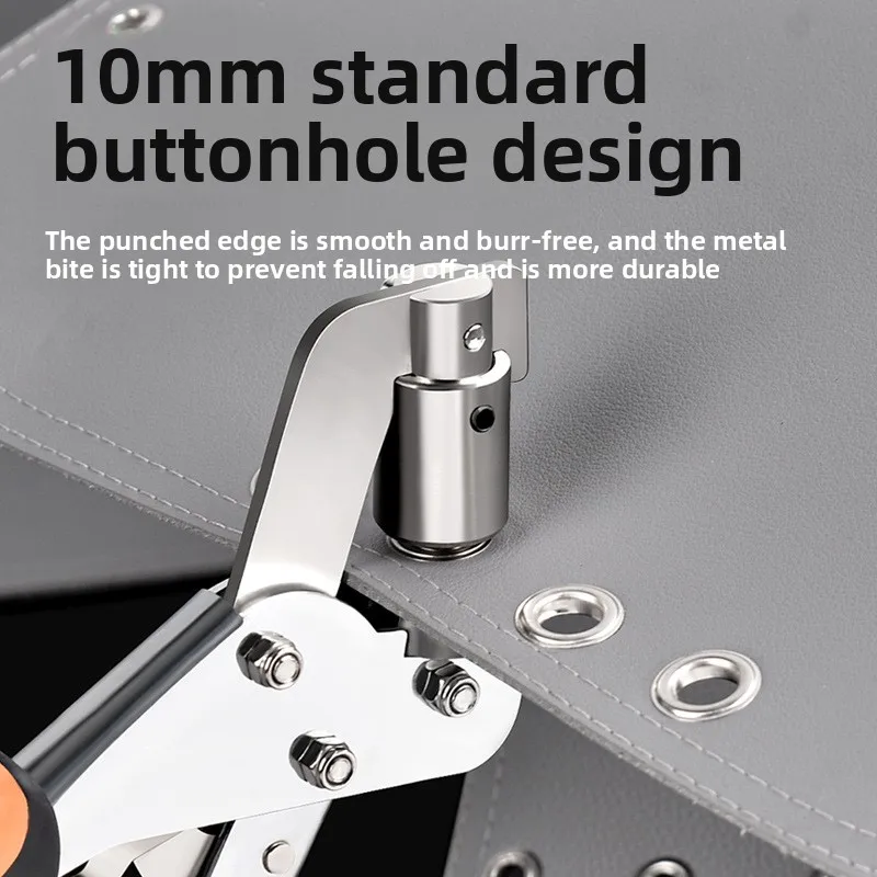 Manual Grommet Eyelet Punch Pliers 6mm 10mm Tarpaulin Canvas Hole Press Fastener Fabric Leather Install Tool
