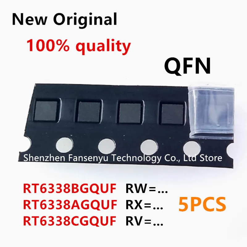 

(5piece)100% New RT6338AGQUF RT6338BGQUF RT6338CGQUF RT6338A RT6338B RT6338C RX=.. RW=.. RV=.. QFN-23