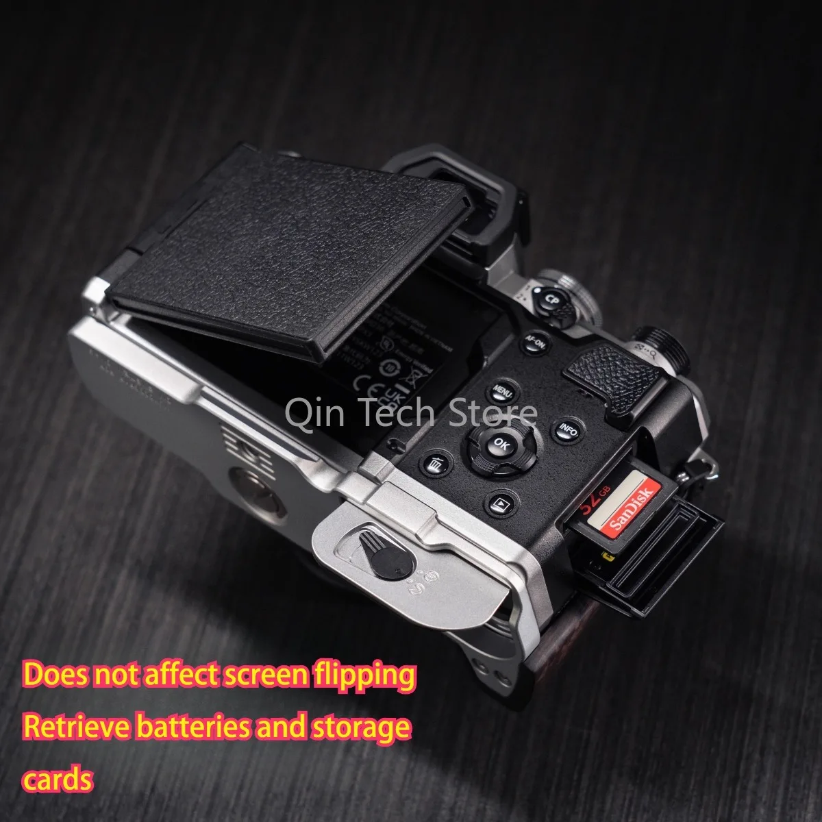 Wooden Hand Grip L Type Plate Bracket for Olympus OM-3 OM3 Camera Handle Holder Clamp Tripod Quick Release Aluminum Alloy Base