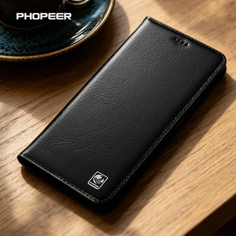 

Luxury Genuine Leather Case for OPPO Find X9 8 7 6 5 4 3 2 S Pro Plus Ultra Lite Water ripple Texture Flip magnetic phone case