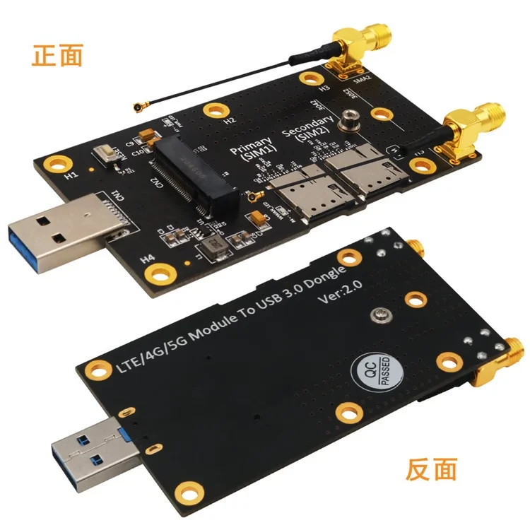 NGFF To USB 3.0 Board M.2 Key B Riser Card LTE 4G 5G To USB3.0 Dongle With Dual SIM Antenna For EM05 EM06-E EM12-G RM520N RM530N