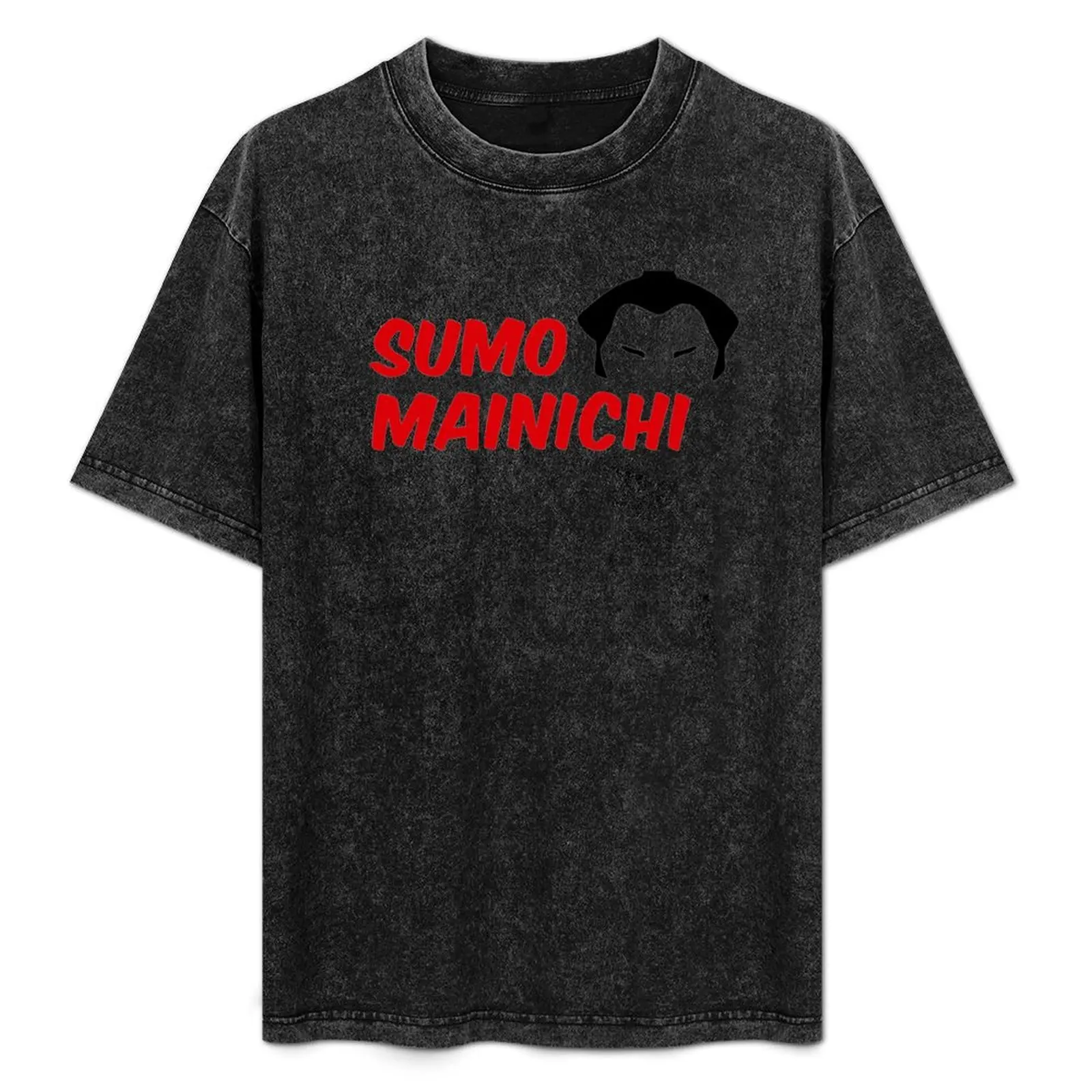 

Sumo Mainichi - Black on white T-Shirt Casual Trendy Short Sleeve T-Shirt