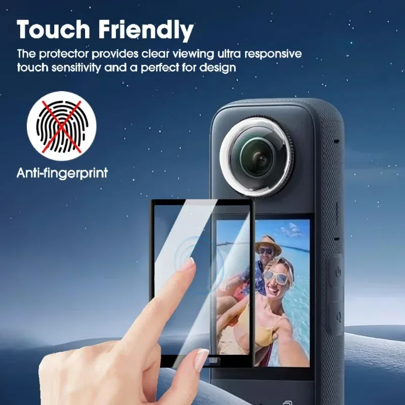 Protectores de lente HD para Insta360 X4, tapa protectora de lente, película protectora de pantalla de vidrio templado para cámara de acción Insta 360 X4