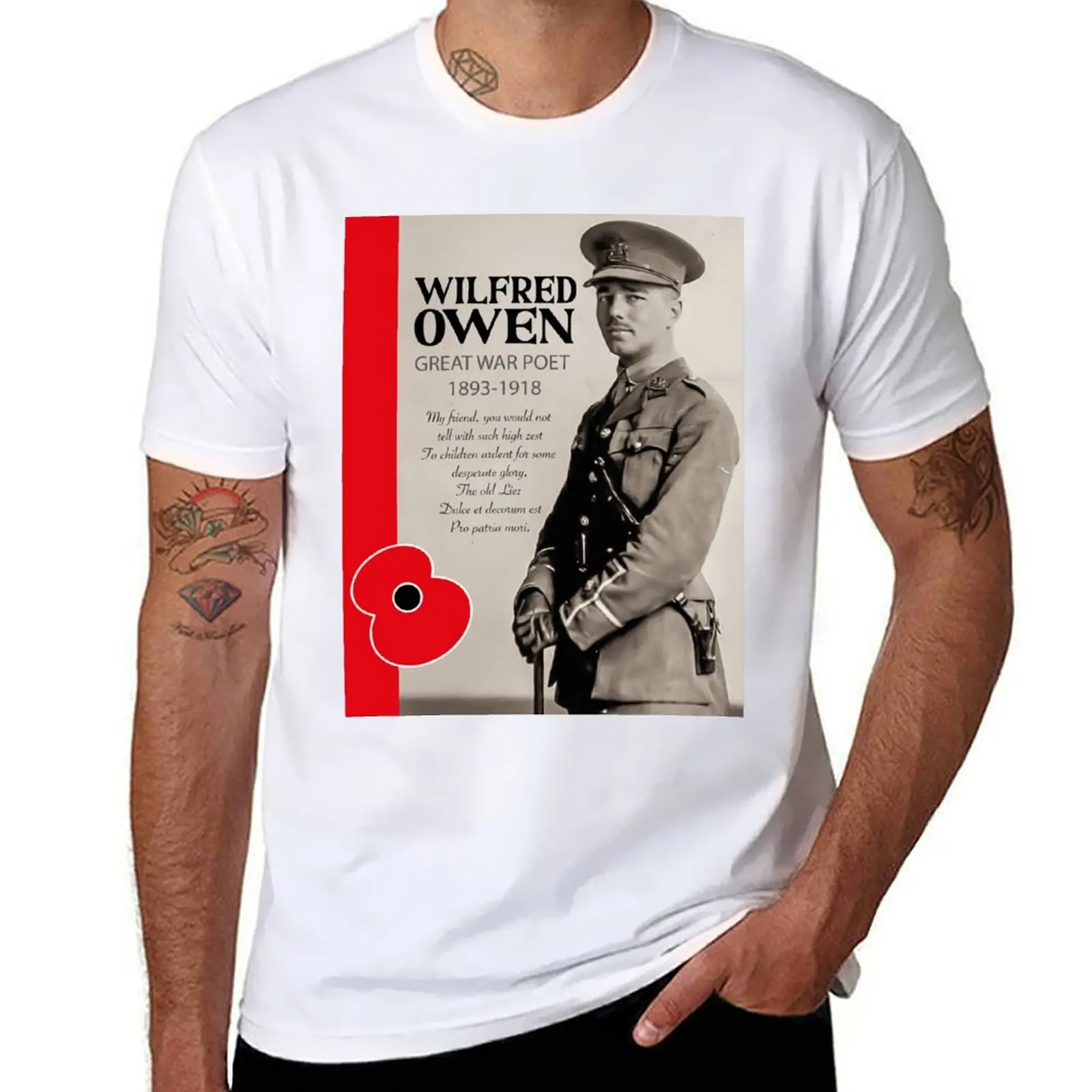 

Wilfred Owen T-Shirt man t shirt cotton high quality man t shirt luxury T-Shirt